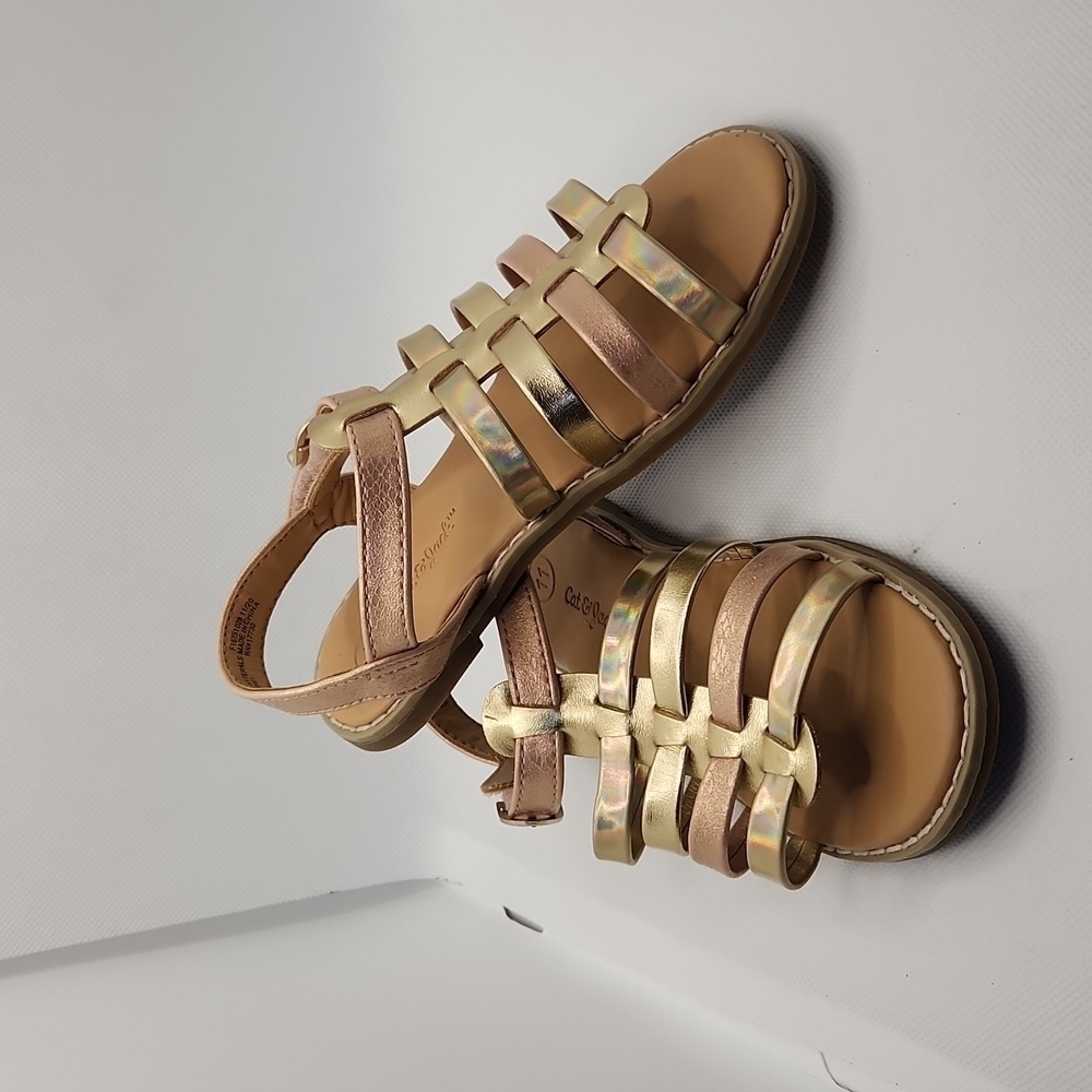 CAT & Jack Gold Copper Sandals Size 11